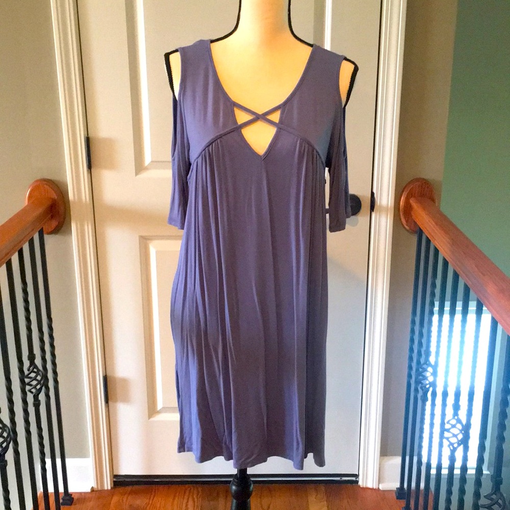 NWOT She & Sky Cold Shoulder Dress